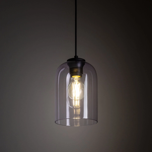 Wisząca lampa do sypialni Molly 10299 tubka fioletowa czarna