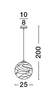 Lampa wisząca CABRAL LE42905 Luces Exclusivas szklana kula crystal złota