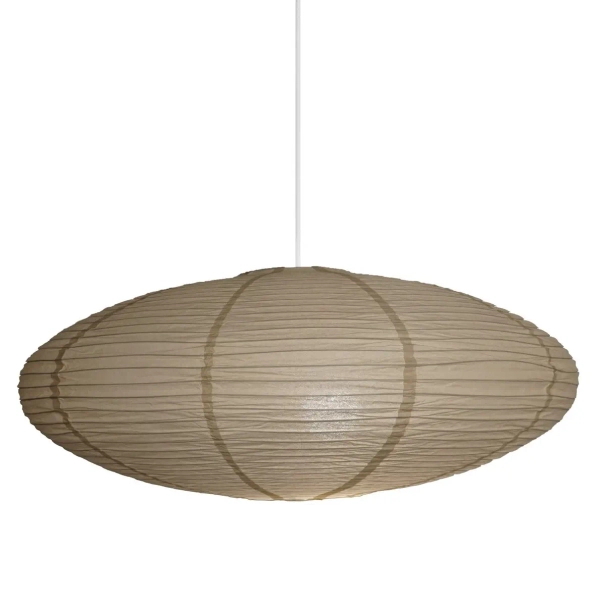 Papierowy klosz do lampy Villo 60 2213253209 owalny beżowy