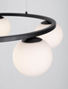Loftowa lampa wisząca Ubeda LED 35W 3200K pierścień z kulami czarny biały