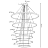 Wisząca lampa z pilotem Ring Slim MSE1501100164 Moosee LED 130W 3000K ringi złote