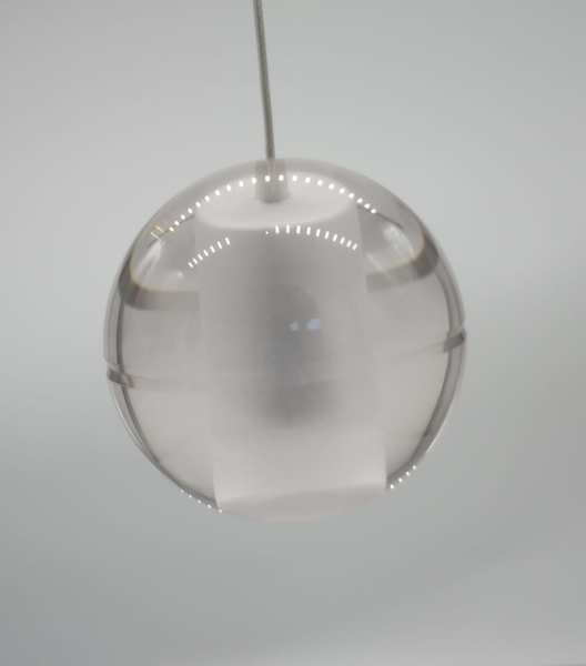 Kryształowa lampa wisząca Starlight ST-9228-1 Step kula chrom