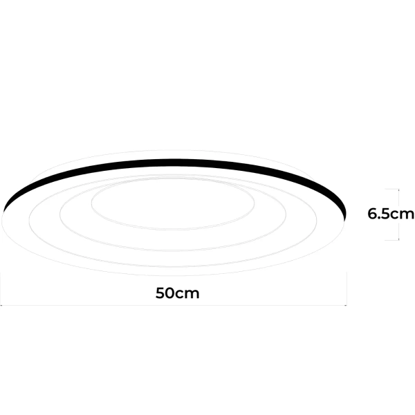 Minimalistyczny plafon Alune LP-3009/1C WH round LED 50W CCT biały