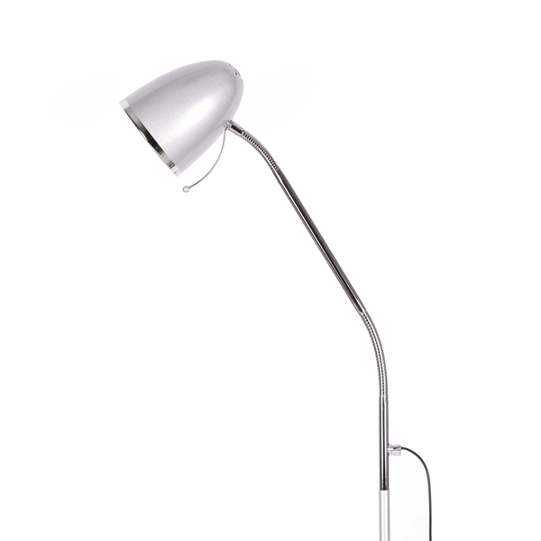 Stojąca lampa salonowa Kajtek K-MT-201 na podłogę srebrna