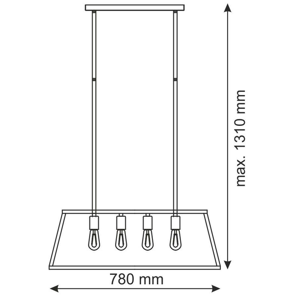LAMPA wisząca FINLAND 307163 Polux loftowa OPRAWA zwis klatka retro biała przezroczysta