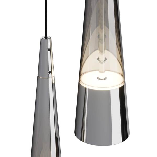 Podwójny kinkiet wiszący Sintesi P090WL-L24CH3K LED 24W regulowany chrom