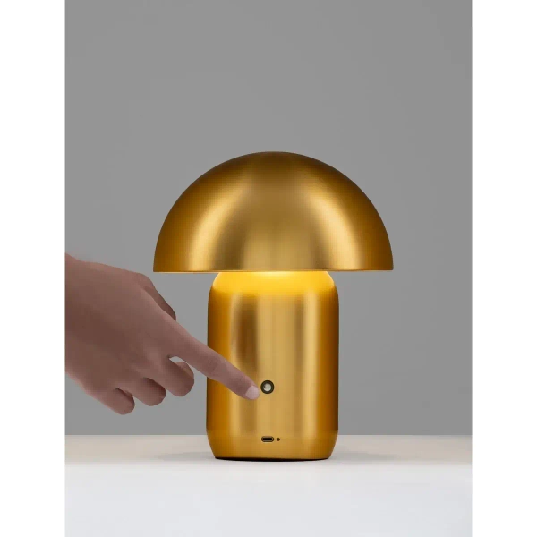 Nocna lampka grzybek LOMENTA LE45582 LED 2W 3000K USB dotykowa złota