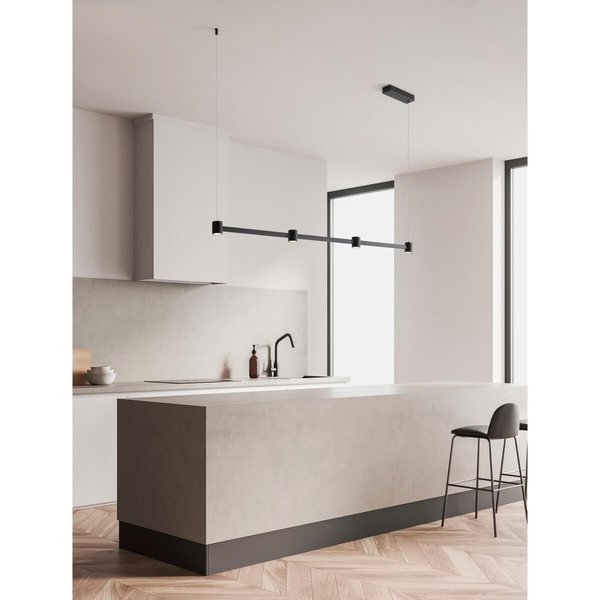 Lampa zwisająca na listwie PISCO LE44355 LED 24W 3000K podłużna czarna