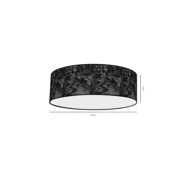 Stylowa lampa sufitowa Satino do jadalni czarna srebrna