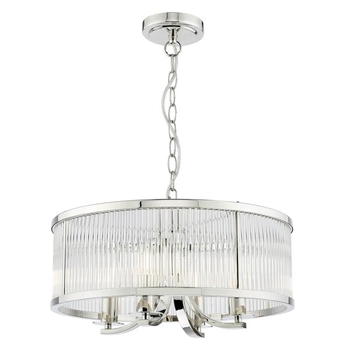 Regulowana wisząca lampa Eltham ELT0438-EH Dar Lighting crystals srebrna