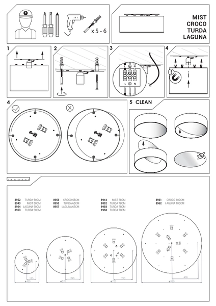 Abażurowy plafon pokojowy Turda 8958 materiałowy plafon biały