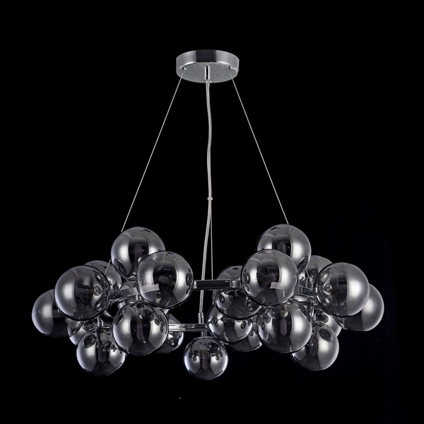 LAMPA wisząca DALLAS MOD548PL-25CH Maytoni szklana OPRAWA modernistyczny ZWIS molekuły chrom przydymione