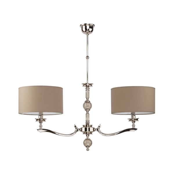 Żyrandol do jadalni Tivoli TIV-ZW-2 (N) podwójny klasyczny nikiel