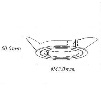Podtynkowa LAMPA okrągła NERO LP-4424/1RS BK Light Prestige metalowa OPRAWA regulowane oczko sufitowe movable czarne