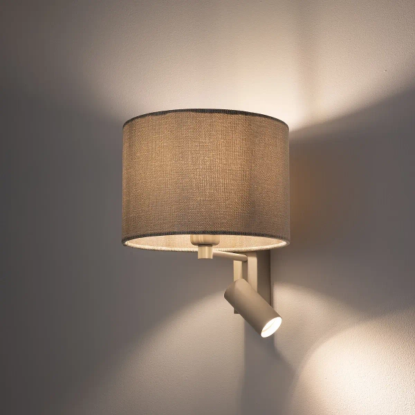 Kinkiet ścienny do jadalni CEDRO 11668 tubka regulowana beżowa