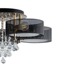 LAMPA sufitowa DRS8006/5 TR LED 300W NET Elem metalowa OPRAWA z pilotem crystal glamour złota czarna