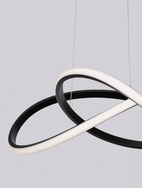 Ledowy żyrandol CHIAPAS LE42835 wstęga LED 28W 3000K czarna biała