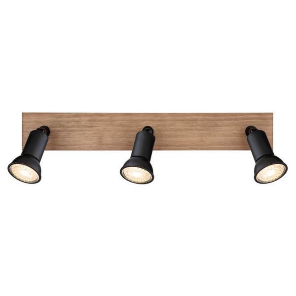 Lampa sufitowa z regulacją Drew 57998-3W drewno czarna