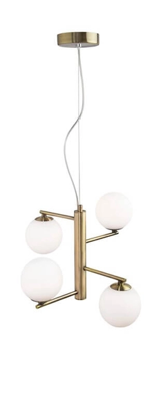 Modernistyczna lampa wisząca Talca do jadalni złota biała