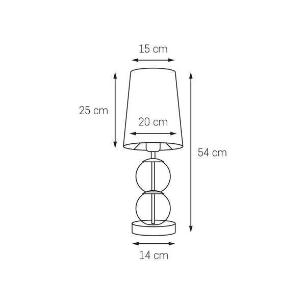 Nowoczesna lampa stołowa COCO 41092102 czarna lampka nocna czarna
