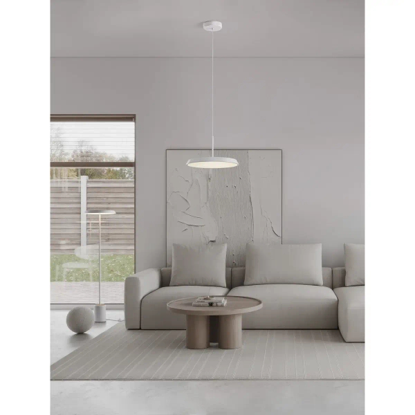 Metalowa lampa wisząca FOVENTO LE45443 LED 27W 3000K metalowa biała