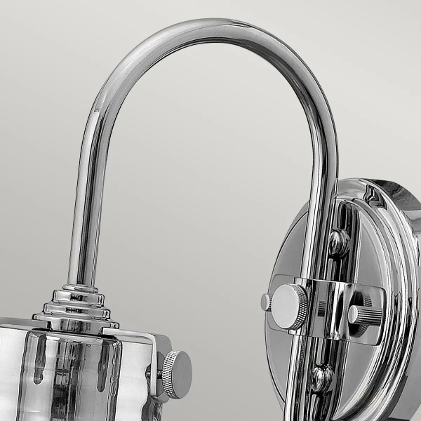 Kinkiet LAMPA ścienna HK-CONGRESS1-A-CM Elstead HINKLEY szklana OPRAWA loftowa chrom przezroczysta