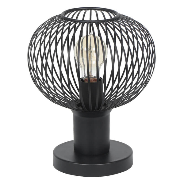 Stolikowa lampka salonowa GILA 565700132 Trio koszyk loft czarny