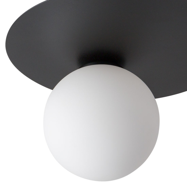 Loftowa lampa ścienna ARGON 33263 Sigma szklana kula sufitowa do kuchni czarna