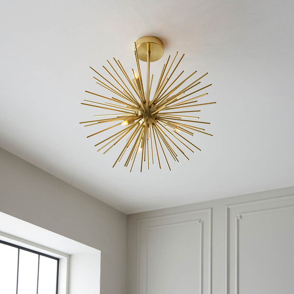 Sufitowa lampa gwiazda Orta 98126 metalowa do salonu złota