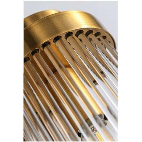 Kinkiet ścienny CGIONBRASS60 szklana glamour tuba mosiądz przezroczysta