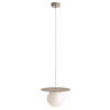 Metalowa lampa salonowa LOOP 1125G17_M Aldex wisząca kula beżowy