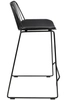 Krzesło barowe Miles MC-176H siedzisko z ekoskóry czarne