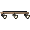 Plafon LAMPA sufitowa MAC 5904 Rabalux metalowa OPRAWA regulowane reflektorki skandynawskie drewno czarne