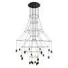 Lampa wisząca modernistyczna LINEA ST-5961-20 czarna metalowa G9 20-punktowa do salonu