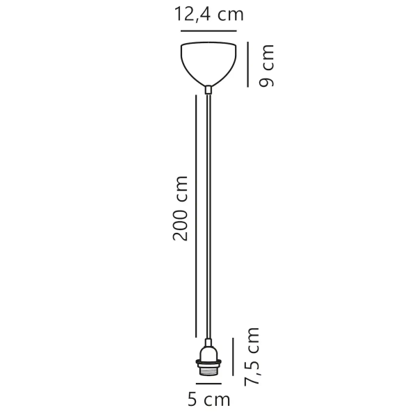 Metalowa lampa wisząca Basic 2412013001 minimalistyczna biały