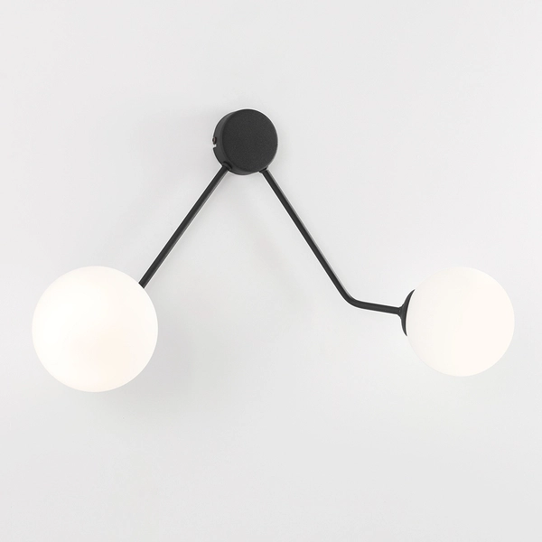Ścienna lampa czarna Holm 1082D1 Aldex szklane kule lampa do jadalni