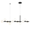 Lampa wisząca MINI MOON ST-8118P-11 black Step mleczne kule żelazo szkło czarna