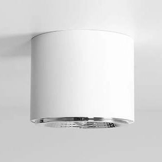 Regulowana lampa ścienna Bot 1046C Aldex metalowy kinkiet tuba biała