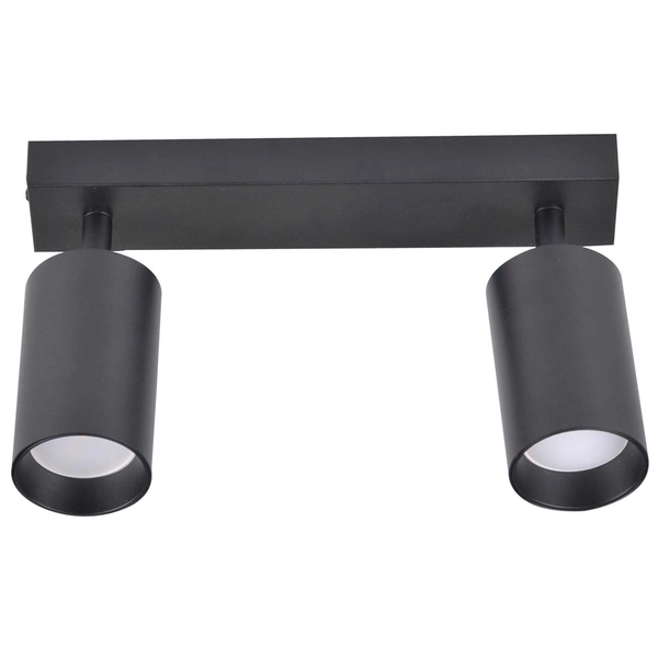 Sufitowa lampa kierunkowa Maribel tuby do garderoby czarna złota