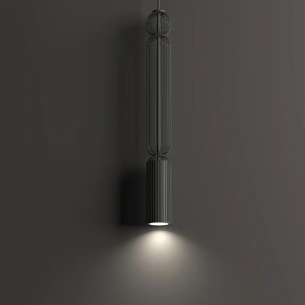 Druciana lampa wisząca CAMELEON SINGLES 12195 jedwabisty grafit