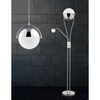 Okrągła lampa stojąca Chris 478310206 LED 22W+3,8W 3000K srebrna