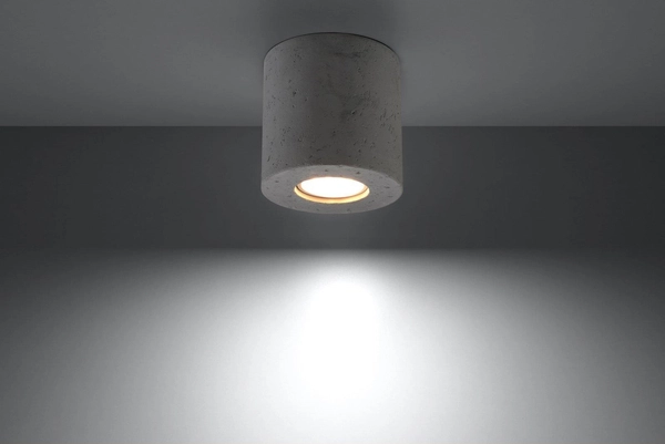 LAMPA sufitowa SL.0488 okrągła OPRAWA natynkowa tuba downlight beton