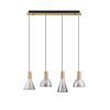 Designerska wisząca lampa SARDUNO LE45140 LED 27W 3000K złota szara