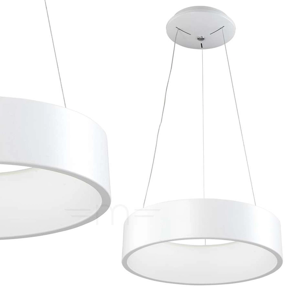 LAMPA wisząca CHIARA 3945-832RP-WH-3 Italux metalowa OPRAWA okrągła LED 32W 3000K zwis pierścień ring biały