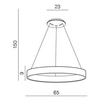 Lampa wisząca ring SILVAM AZ2699 Azzardo LED 42W 2900K drewniany