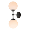 Lampa ścienna kule DORADO LP-002/2W BK Light Prestige loftowy kinkiet czarny biały