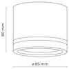 Lampa nasufitowa Jet 4351 do holu tuba sopel loftowa czarna