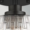 Szklana wisząca lampa Windsor 1xE27 czarna do salonu przezroczysta fasetowana ELS-WINDSOR-P-BLK