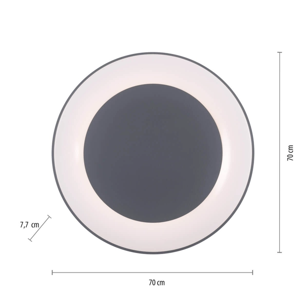 Lampa sypialniana sufitowa Anika 14327-18 LED 60W 2700-5000K szary