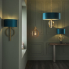 Stołowa lampa ringi L&-195221 Light& z abażurem morskim złota